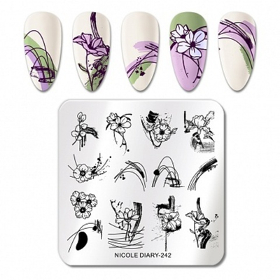 Пластина для стемпинга Nicole Diary 6*6 см 51797 ND-242