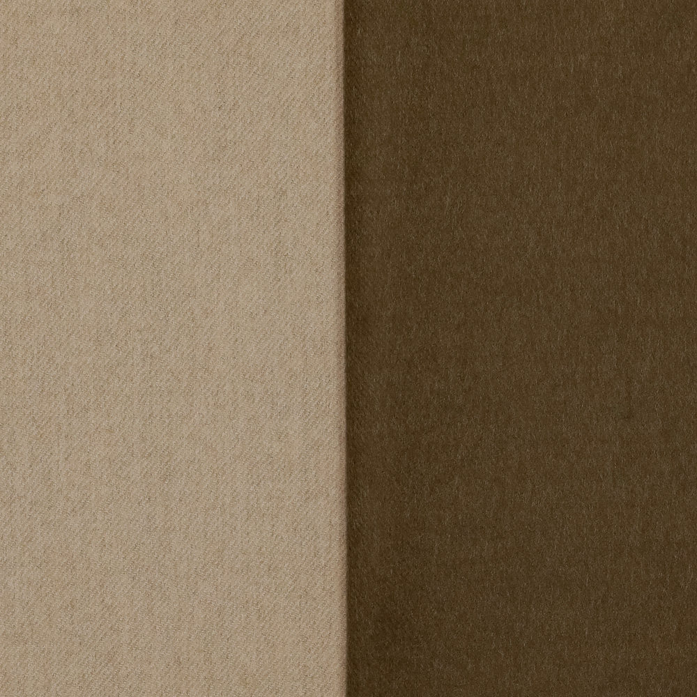 Двусторонний пальтовый кашемир с шерстью цвета кэмел и песочно-бежевого