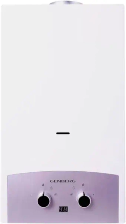 Проточный газовый водонагреватель GENBERG 310.01 премиум 10 л.серая накладка