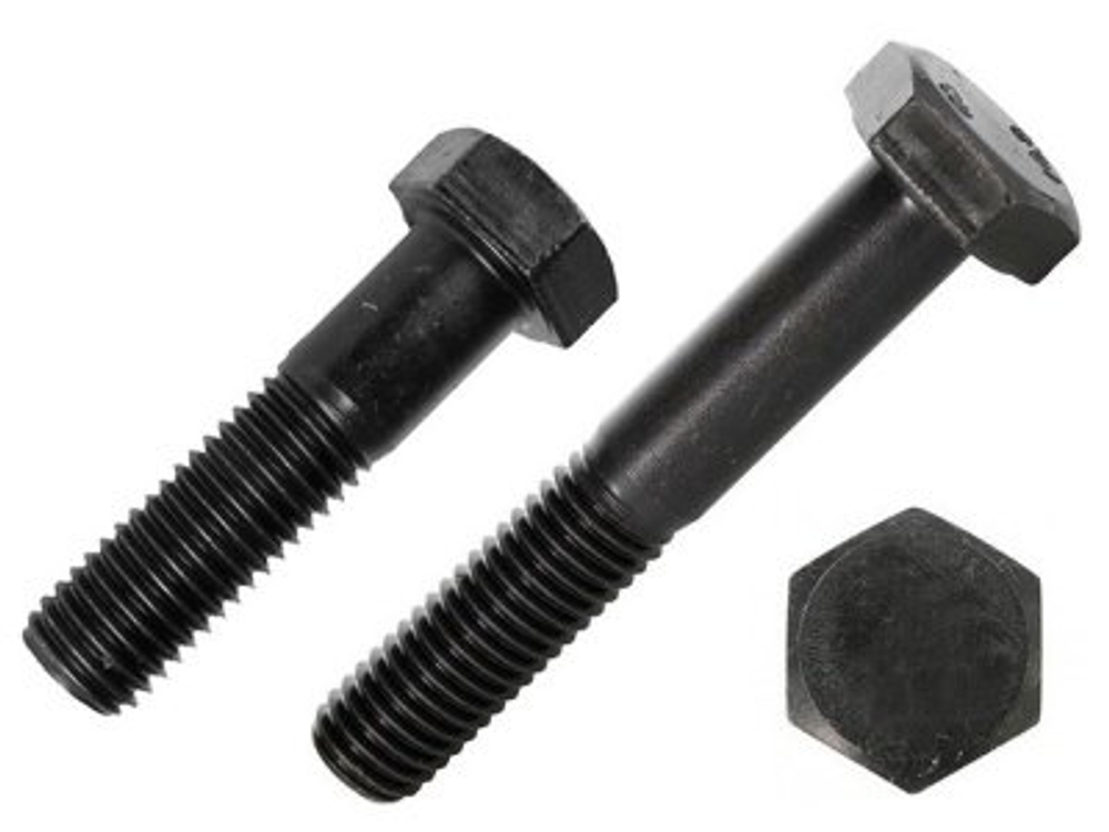 Болт 10х160 с неполн резьбой высокопрочный DIN 931 черный к.п.10.9 (100шт/уп)