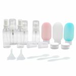 Дорожный набор флаконов в косметичке, 10 флаконов (3х60 мл / 5х50 мл / 2х10 мл), DASWERK, 609303