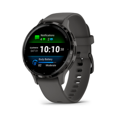 Умные часы Garmin Venu 3S 41 мм Безель из сланцевой нержавеющей стали, корпус серого цвета и силиконовый ремешок (010-02785-00)