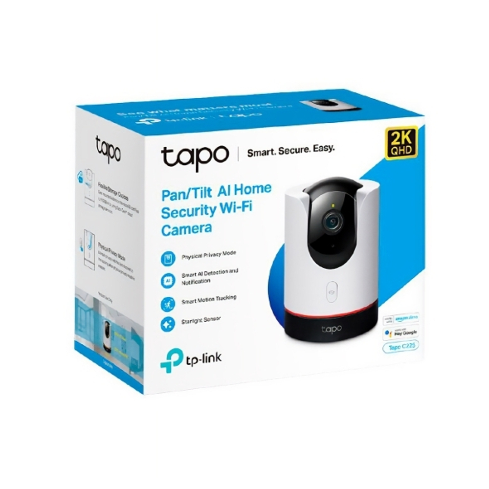 TP-Link Tapo C225 Домашняя поворотная 360° Wi-Fi камера, 2K QHD (2560×1440)