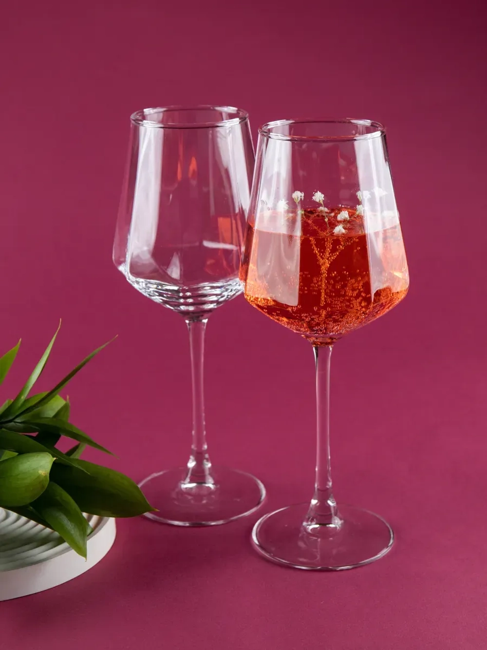 Бокалы для вина 2 шт с золотой каймой 430 мл