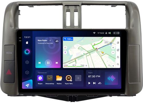 Магнитола для Toyota Land Cruiser Prado 150 2009-2013 (взамен 7" навигации) - Teyes CC3-2K QLed Android 10, Быстрая, SIM-слот, CarPlay