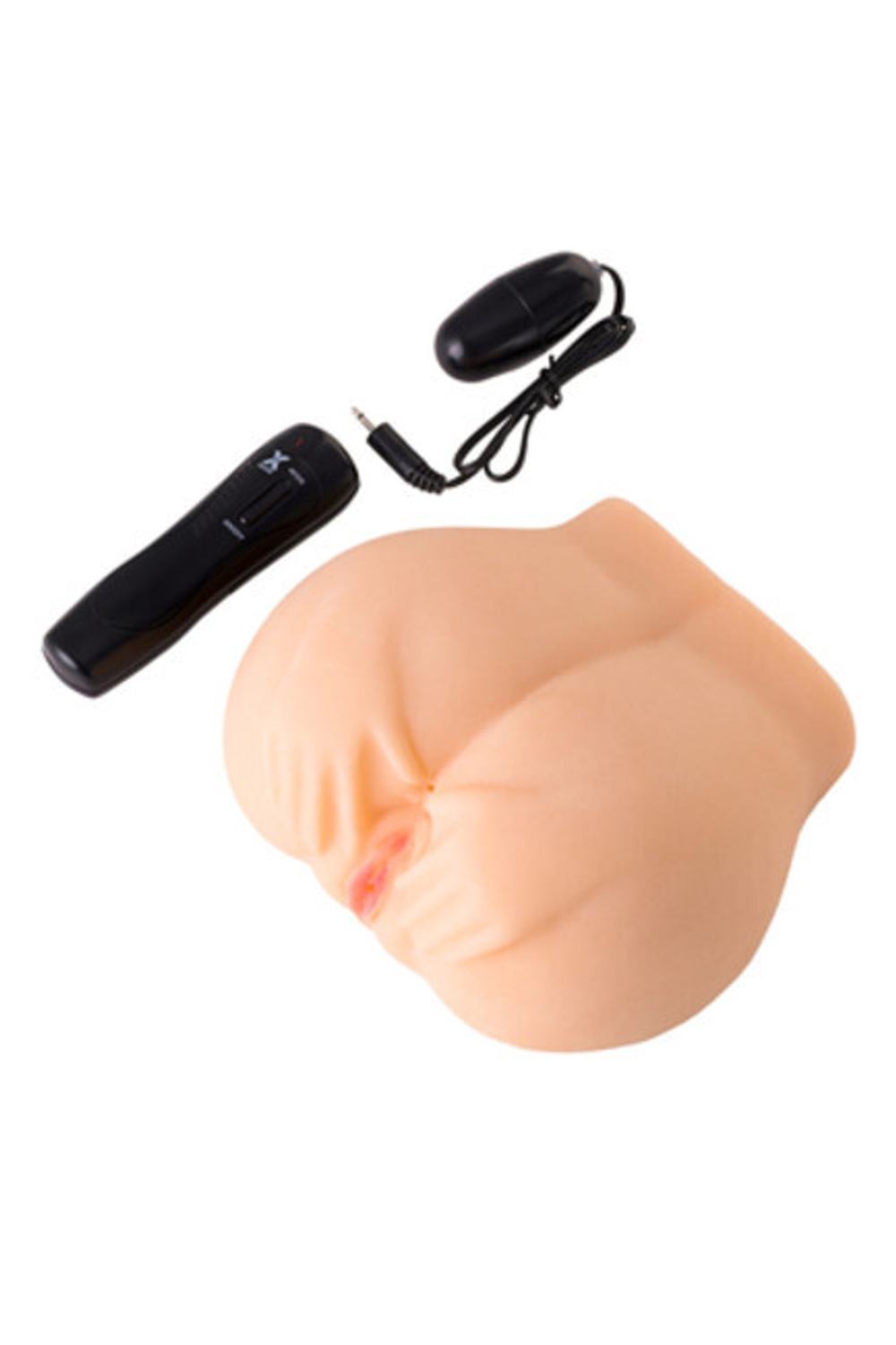 Упругая попка с вибрацией Juicy Pussy (10 режимов) (Цвет: телесный)