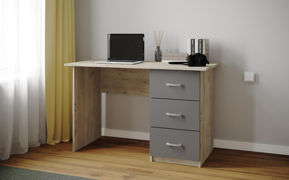 Стол письменный Сити-1 ( дуб крафт серый/графит) ТЭКС