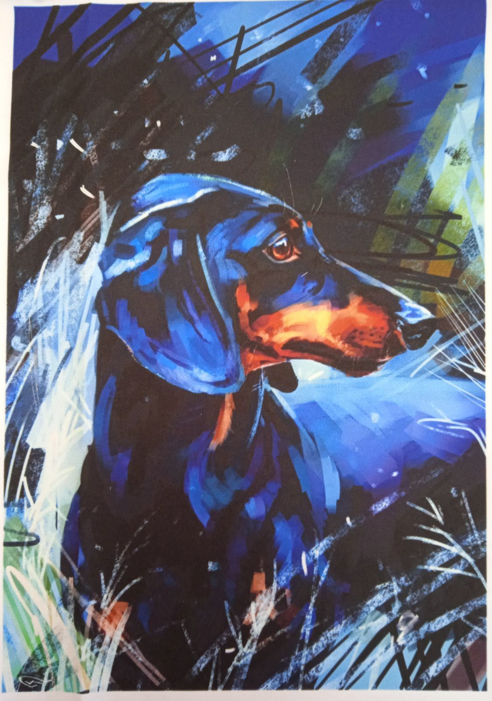 Панель (Армани-шелк дублир-й). Собаки №6