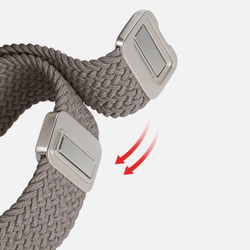 Эластичный ремешок темно-серого цвета (Clay) от Dux Ducis для смарт часов Samsung Galaxy Watch 3, 4, 5, 6 и 7 (размер крепления 20мм), серия Strap (Mixture Pro Series)