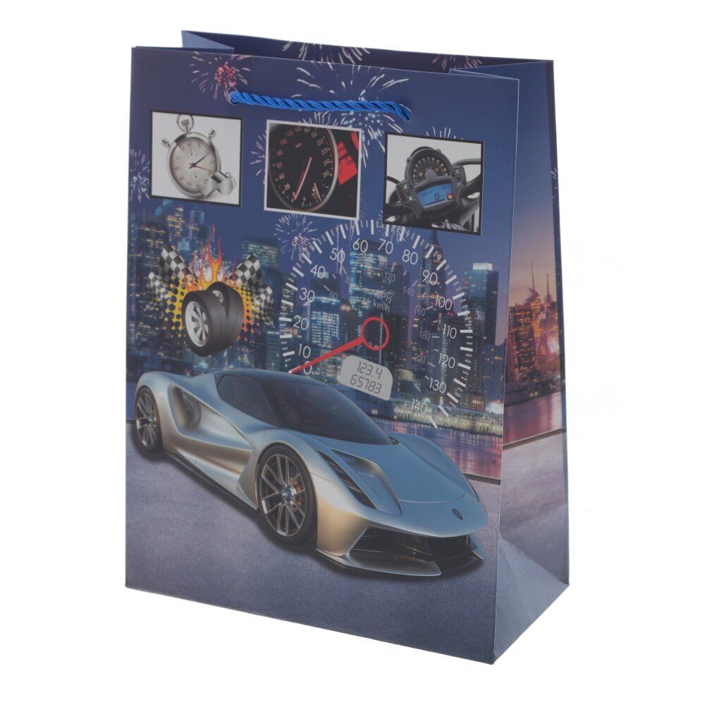 GAEM Пакет подарочный S (бумага 210г/м2, блок микс 12шт), L18 W9 H24 см, 4в.