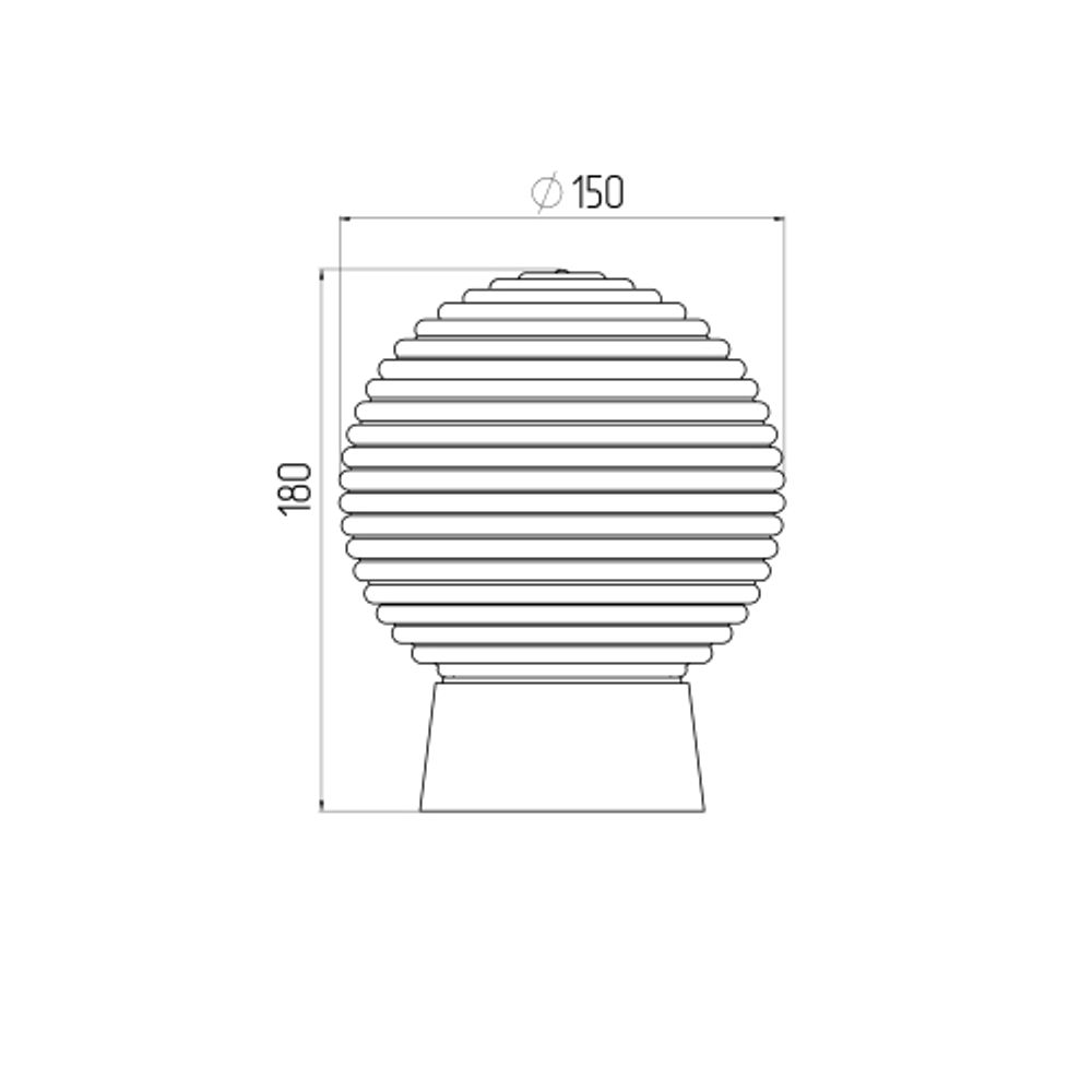 Светильник ЭРА НБП 01-60-004 с прямым основанием Гранат стекло IP20 E27 max 60Вт D150 шар | Светильники ЖКХ IP20