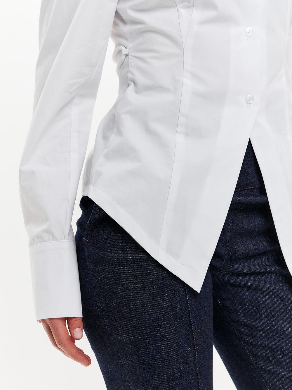 Рубашка приталенная REBEL белая