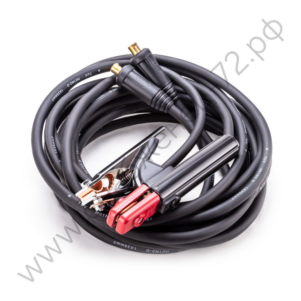 Кабели сварочные дл.5м разъем 35мм2, электрододержатель, зажим.