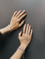 браслет с серебряными шариками 5 мм