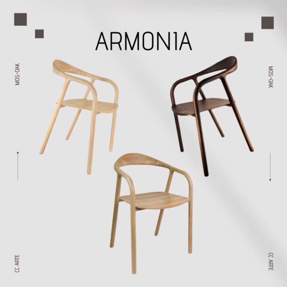 Стул из массива дуба дизайнерский Armonia