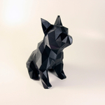 Фигурка статуэтка собаки, французский бульдог, украшение интерьера, черная, 19 см.