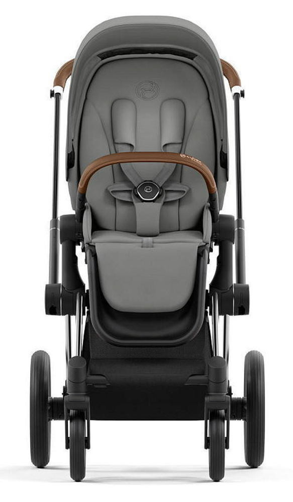 Коляска Cybex Priam IV Chrome Brown complete Cloud T Leaf Green Plus Base T 4 в 1 Mirage Grey