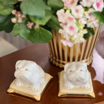 Бульдог на золотой подушке