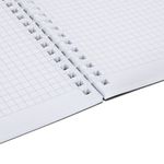 Тетрадь обложка пластик, А5 80 л., гребень мягкий, вырубка для ручки, клетка, BRAUBERG, черный, 405376