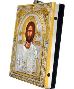 Спаситель Вседержитель (Пантократор). Икона в античной ризе.