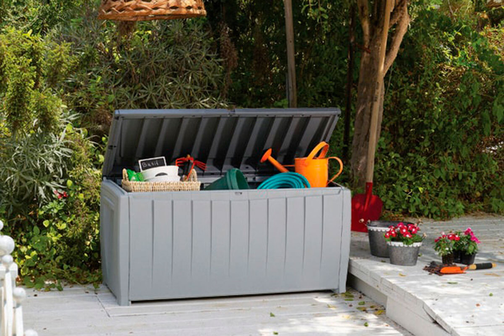 Сундук "Novel", 340 л, серый-чёрный