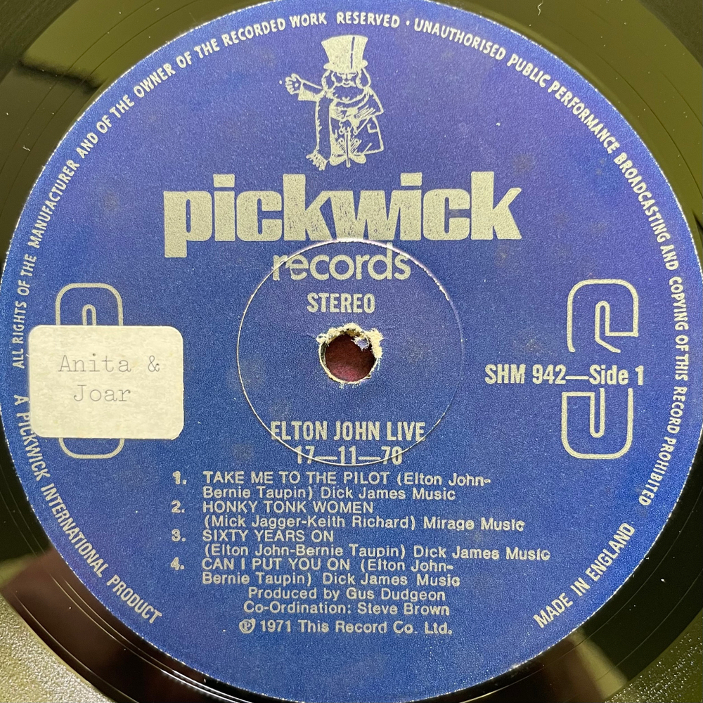 Elton John ‎– 17-11-70 (Англия)