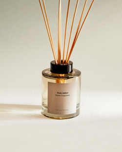 Zara Home DARK AMBER REED DIFFUSERS — ароматический диффузор с тростниковыми палочками, Темный Янтарь, 200 мл
