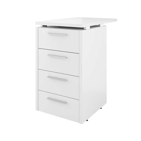 Тумба приставная  ДБ38.С (4 ящика с змамком) 450х700х750