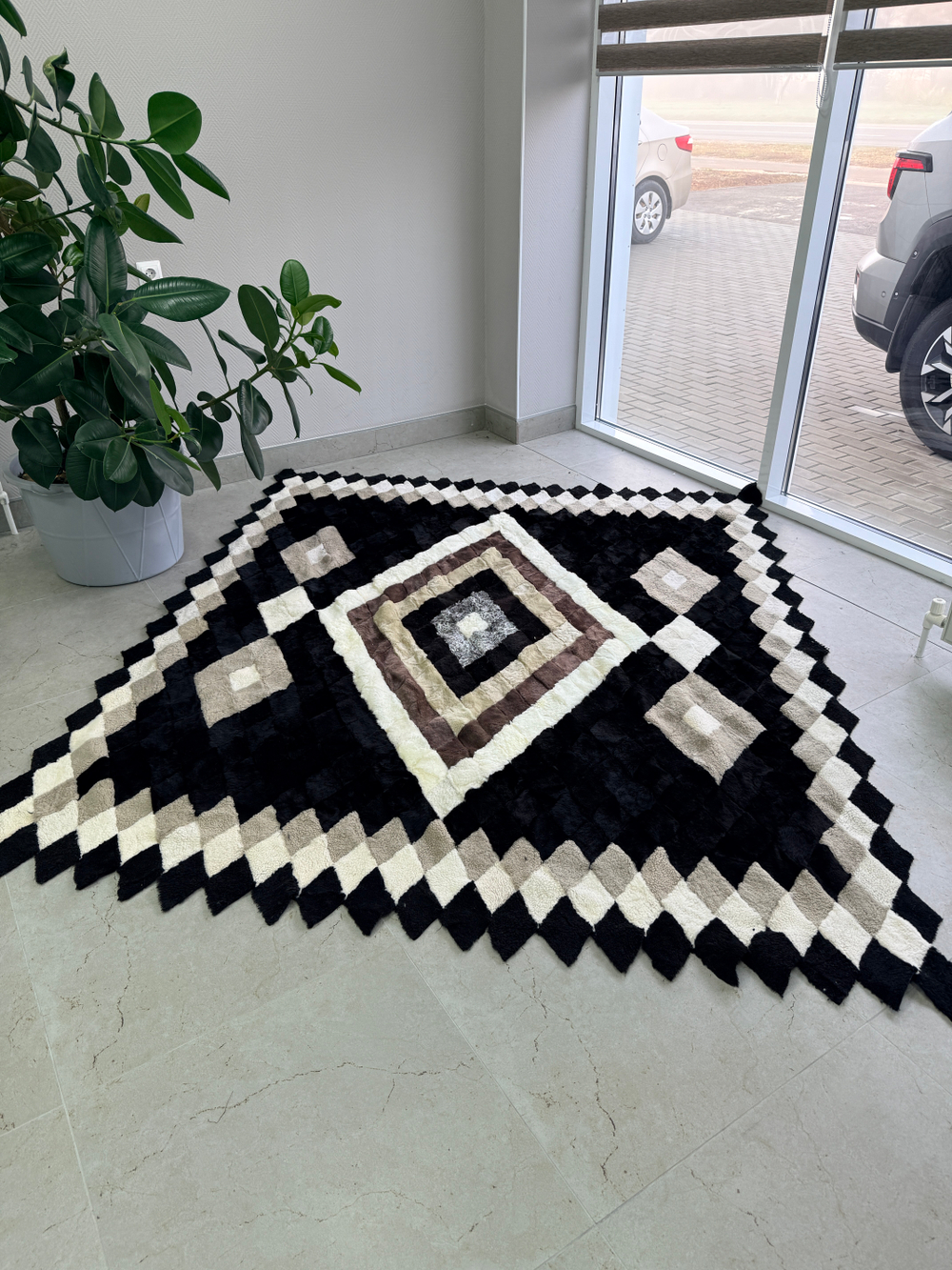 Покрывало меховое ковер из шкуры овчины