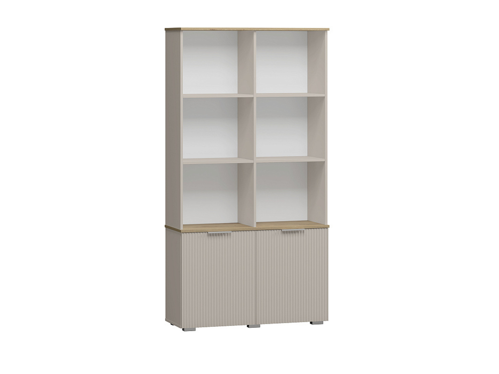 Стеллаж Салерно 2 (МДФ) SF-022 Сантьяго Кашемир 5981 BS 98*36*190 см, Бежевый   Фиеста