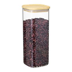 Банка для хранения квадратная Glass Bamboo, 1,9 л