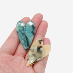 Подвеска "Сердце", 41,5*26мм, мятный акрил