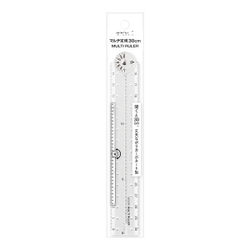 Линейка складная Midori Multi Ruler 30 см (прозрачная)