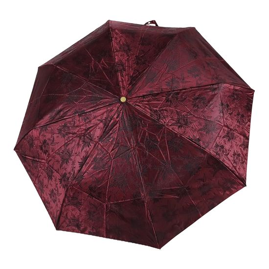 Жаккардовый женский зонт бордовый 120-D-03