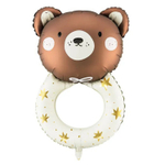 Шар Фольгированный Погремушка Мишка (Ассорти)