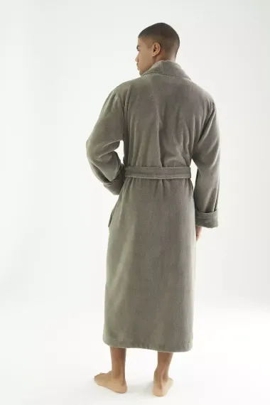 Халат мужской махровый 7235 хаки  Nusa