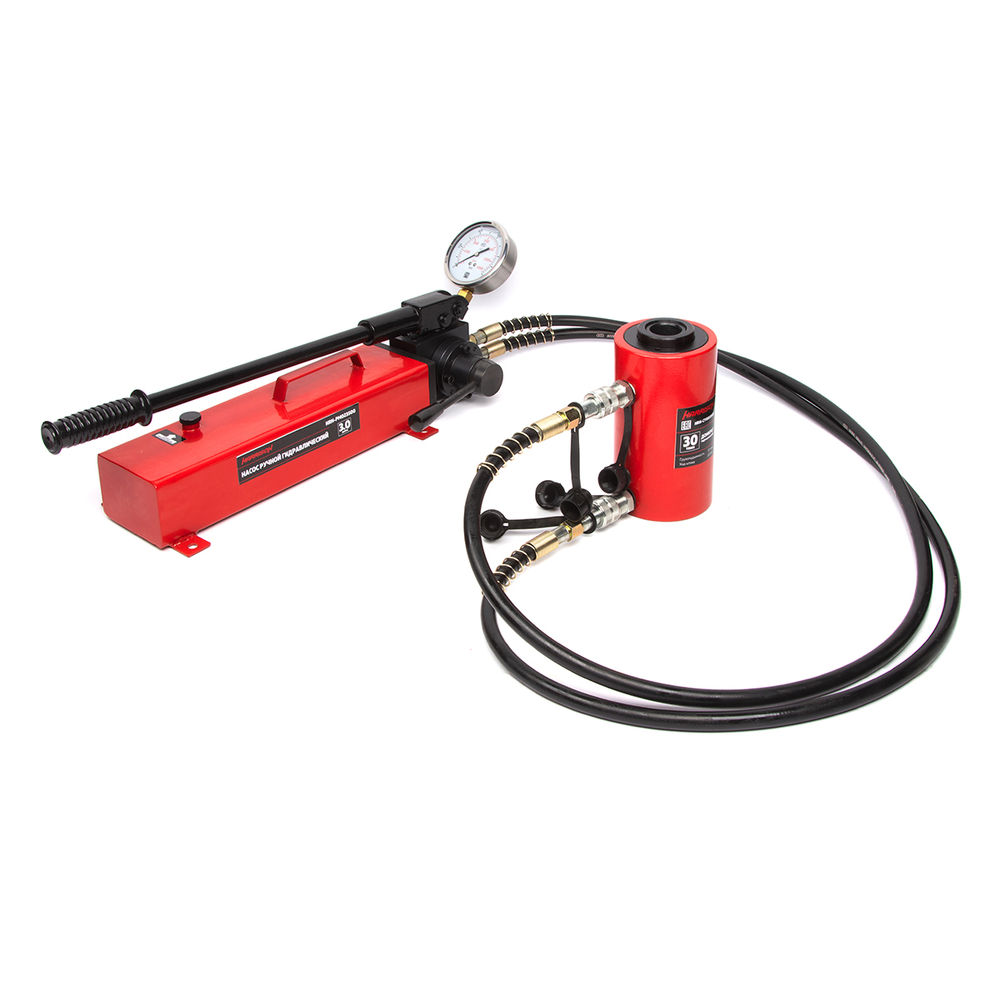 HRH-CY0800015 Гидравлический цилиндр (домкрат) с полым штоком, двухполостной 30 т, ход 100 мм