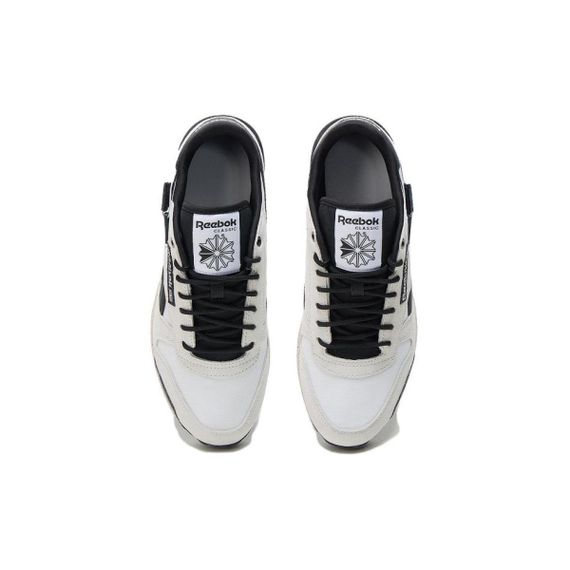 Reebok Classic Leather Беговые кроссовки Низкие Черный/Белый Унисекс