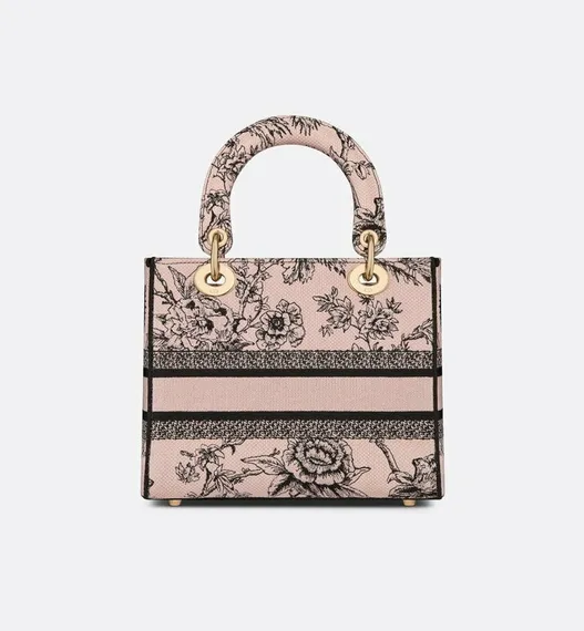Сумка Dior Lady D-lite, модель среднего формата светло-розовый