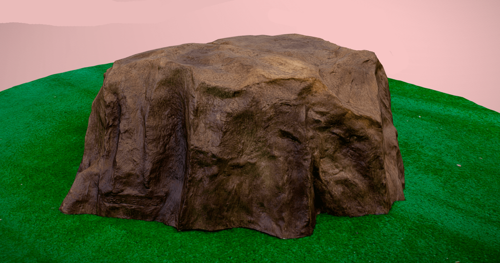 Крышка люка Камень Декоративный 100/35 Люкс-Лайт - Коричневый