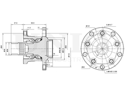 Ступица задняя (с ABS) UNIO HUB-20075