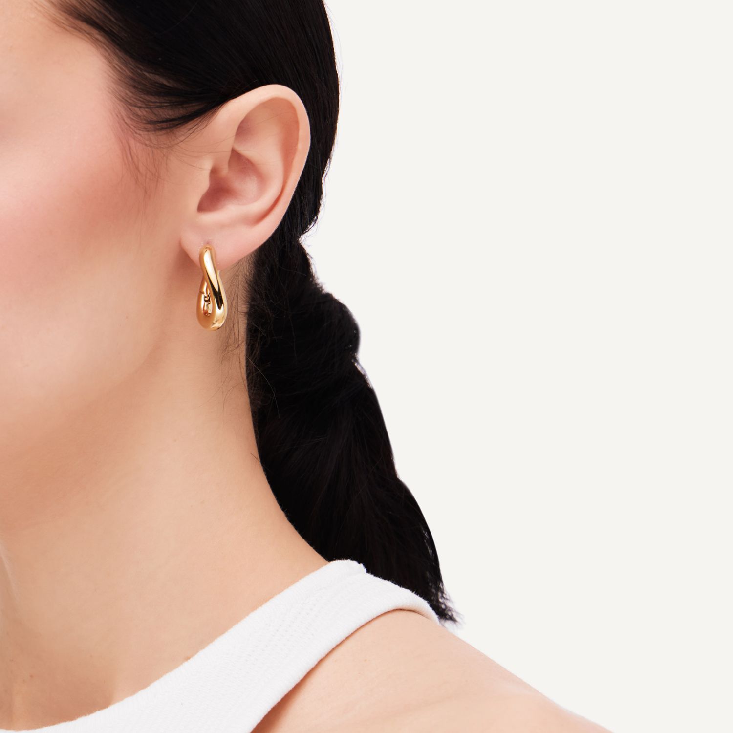 Серьги Plain Comma Earrings – Gold