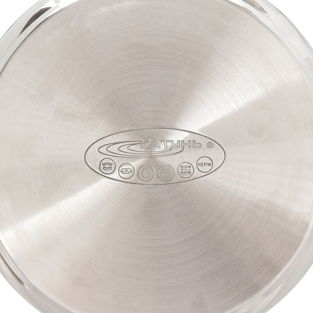 Кастрюля нерж, 4.2 л, с крыш, Катунь, Гретта, КТ04-D-40, индукц