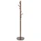 Напольная вешалка Bakken, 180 см, золотистый хром/светлый орех