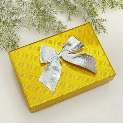 Бант на ёлку «Серебряный шик» 9*7см (набор 6шт)