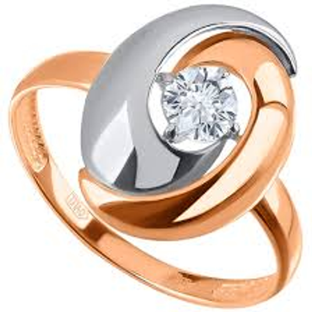 Кольцо из золота с фианитами