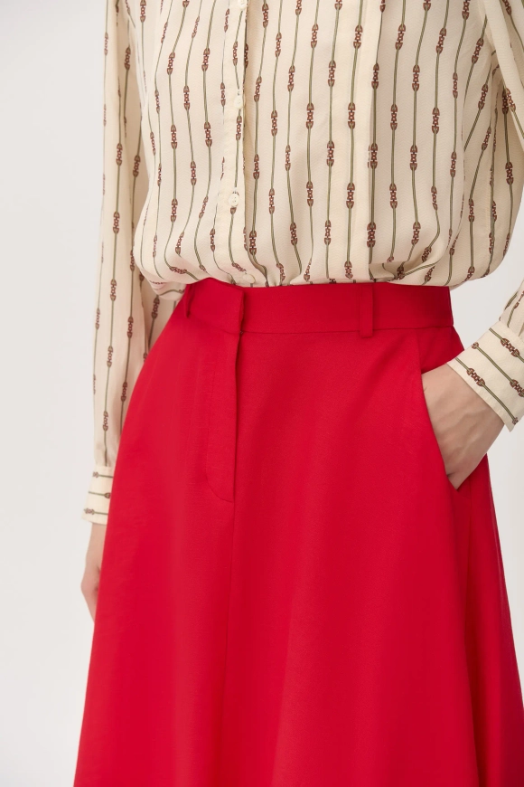 Льняная юбка А-силуэта