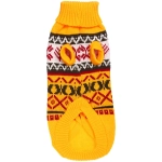 Кофта - свитер для мелких пород собак и кошек «BRO Style», снежинки, цвет желтый, р XL