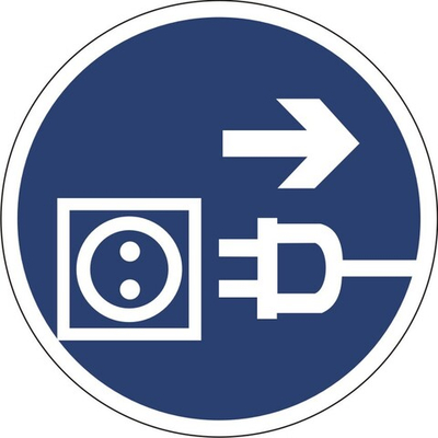 Знак "Отключить штепсельную вилку"