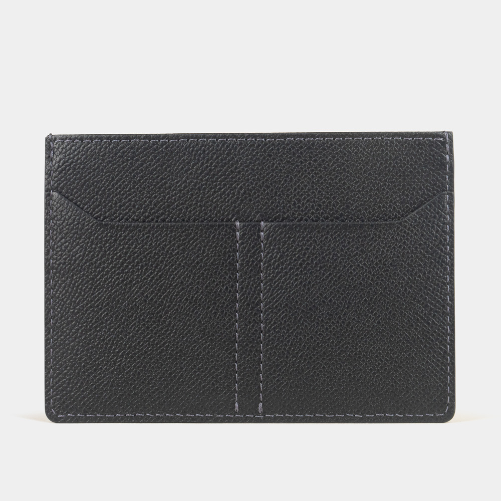 Обложка для автодокументов и паспорта Berlin из кожи сафьяно, черного цвета